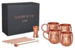 Líon - Moscow Mule koperen mokenset 500ml I (set van 4) + accessoires